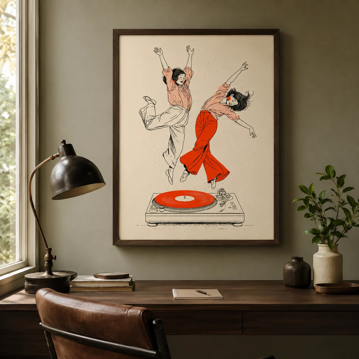 Dancing Women Turntable Wall Art Decor - Wall Art Decor - alternate angle