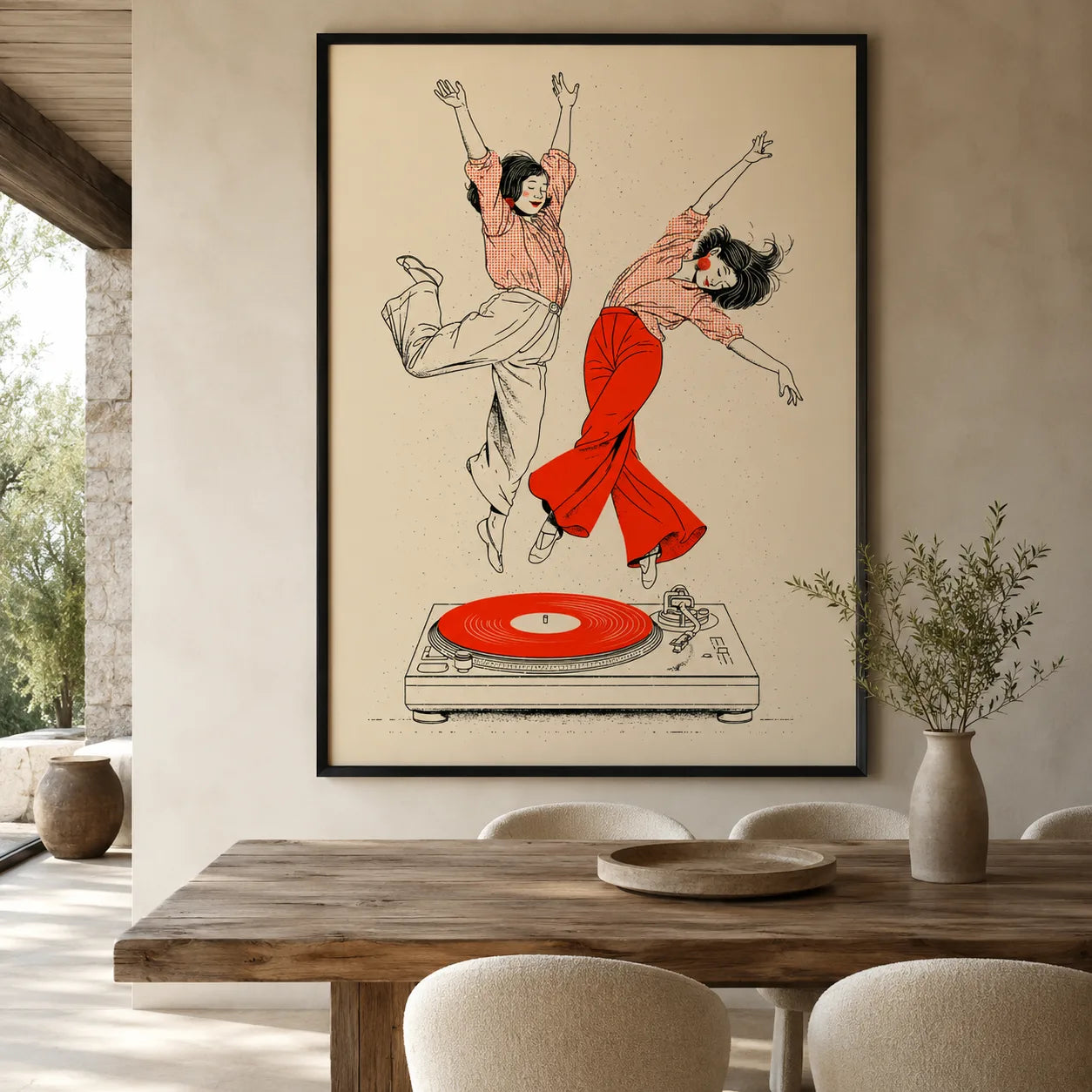Dancing Women Turntable Wall Art Decor - Wall Art Decor - close up