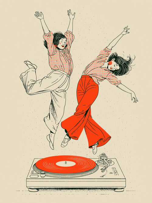 Dancing Women Turntable Wall Art Decor