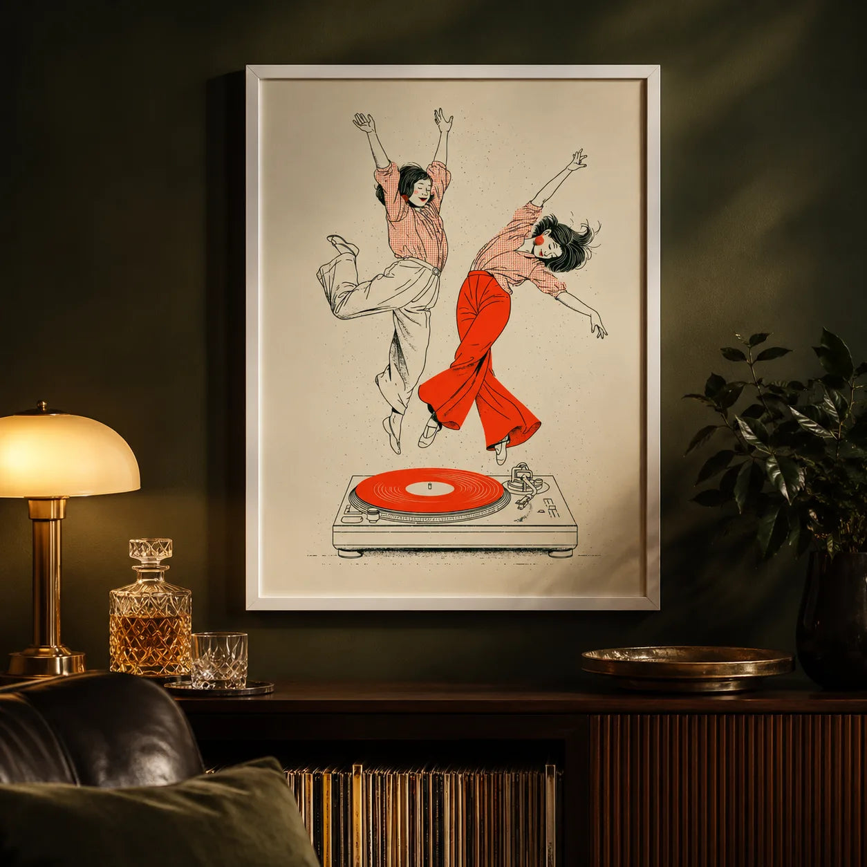 Dancing Women Turntable Wall Art Decor - Wall Art Decor - lifestyle