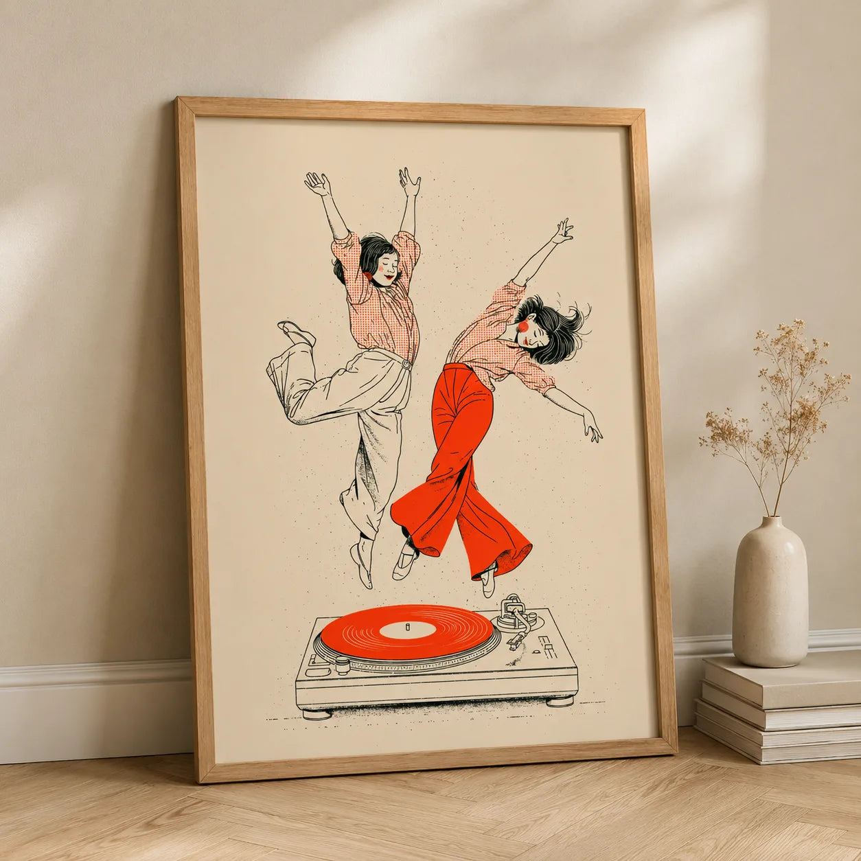 Dancing Women Turntable Wall Art Decor - Wall Art Decor - side view
