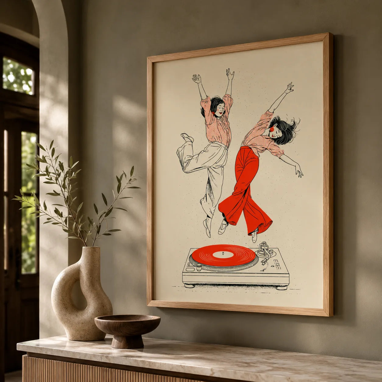 Dancing Women Turntable Wall Art Decor - Wall Art Decor - styled