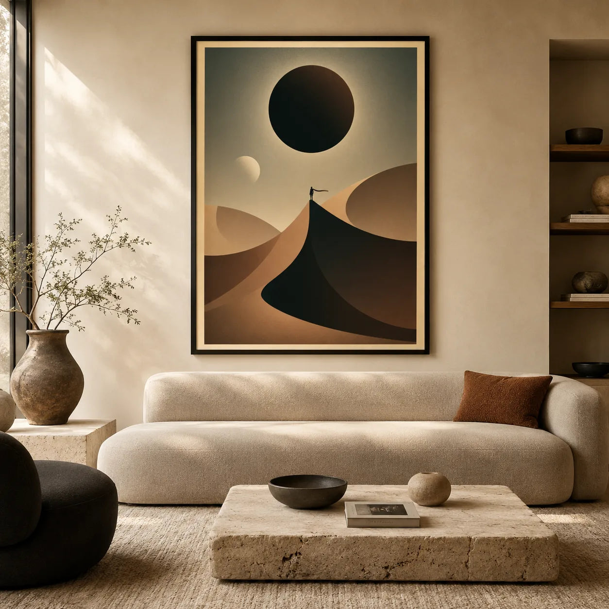 Desert Eclipse Journey Wall Art Decor - Wall Art Decor - detail