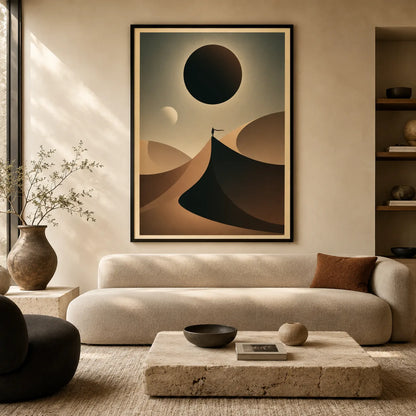 Desert Eclipse Journey Wall Art Decor - Wall Art Decor - detail