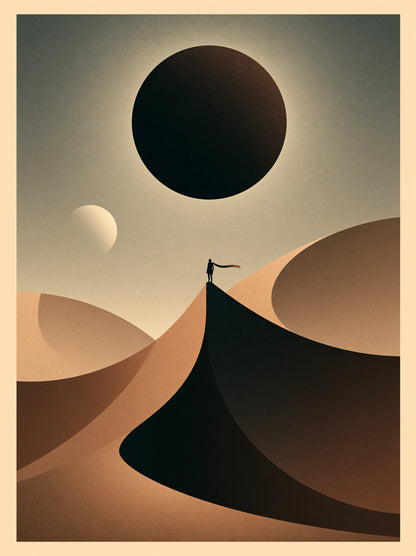Desert Eclipse Journey Wall Art Decor - Wall Art Decor - front view