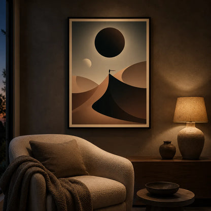 Desert Eclipse Journey Wall Art Decor - Wall Art Decor - lifestyle