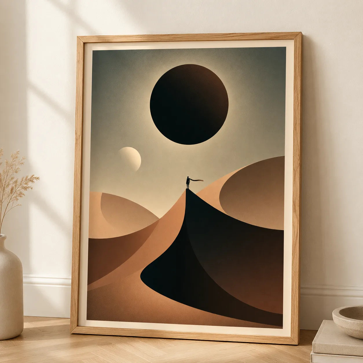 Desert Eclipse Journey Wall Art Decor - Wall Art Decor - side view