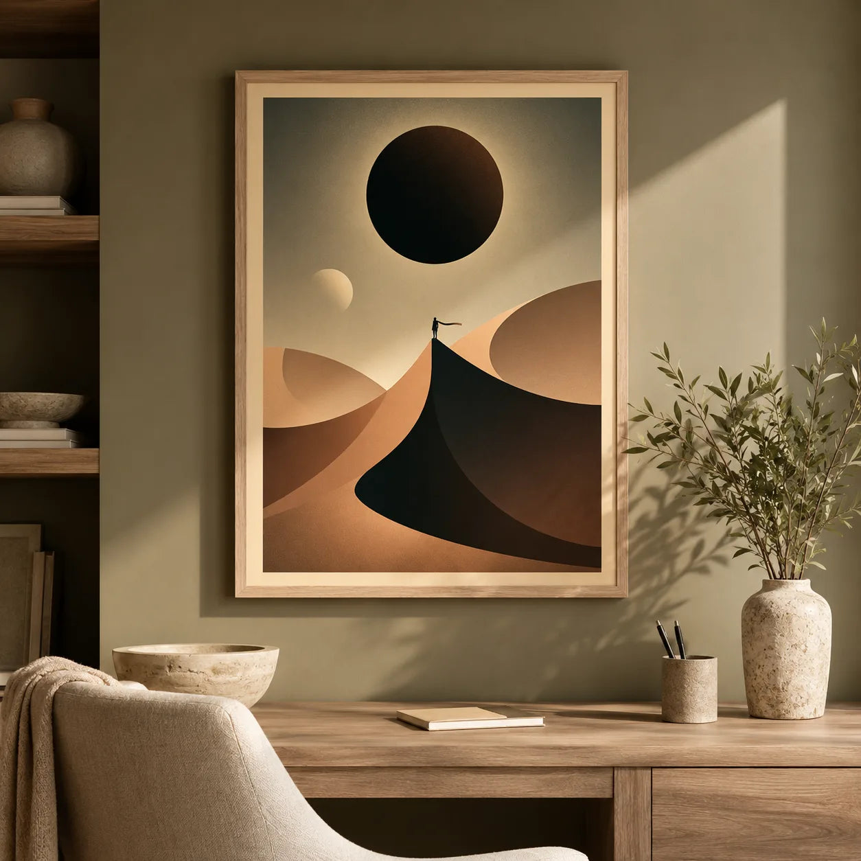 Desert Eclipse Journey Wall Art Decor - Wall Art Decor - styled