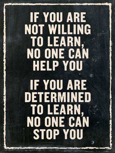 Determined to Learn Quote Wall Art Decor