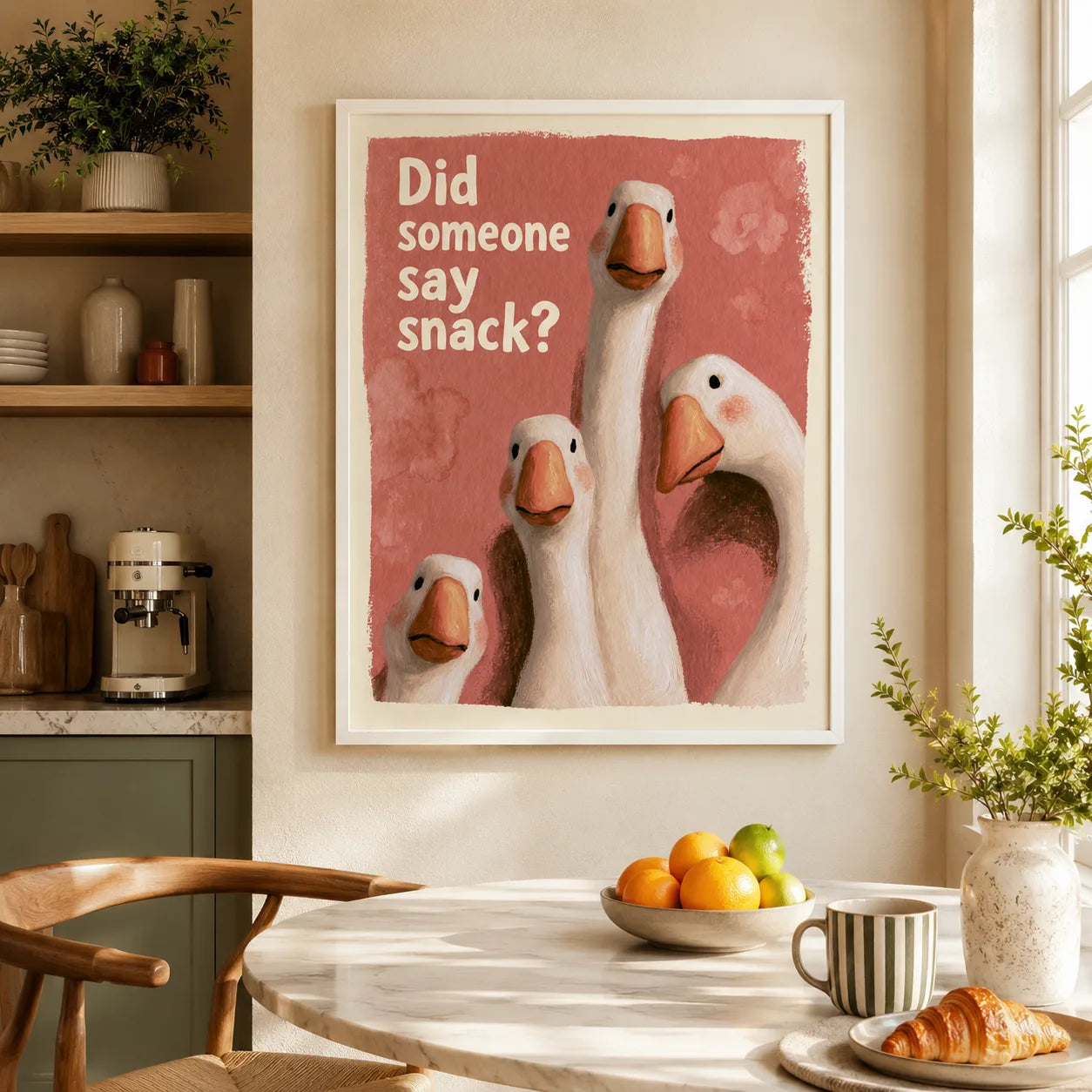 Did Someone Say Snack Goose Wall Art Decor - Wall Art Decor - detail
