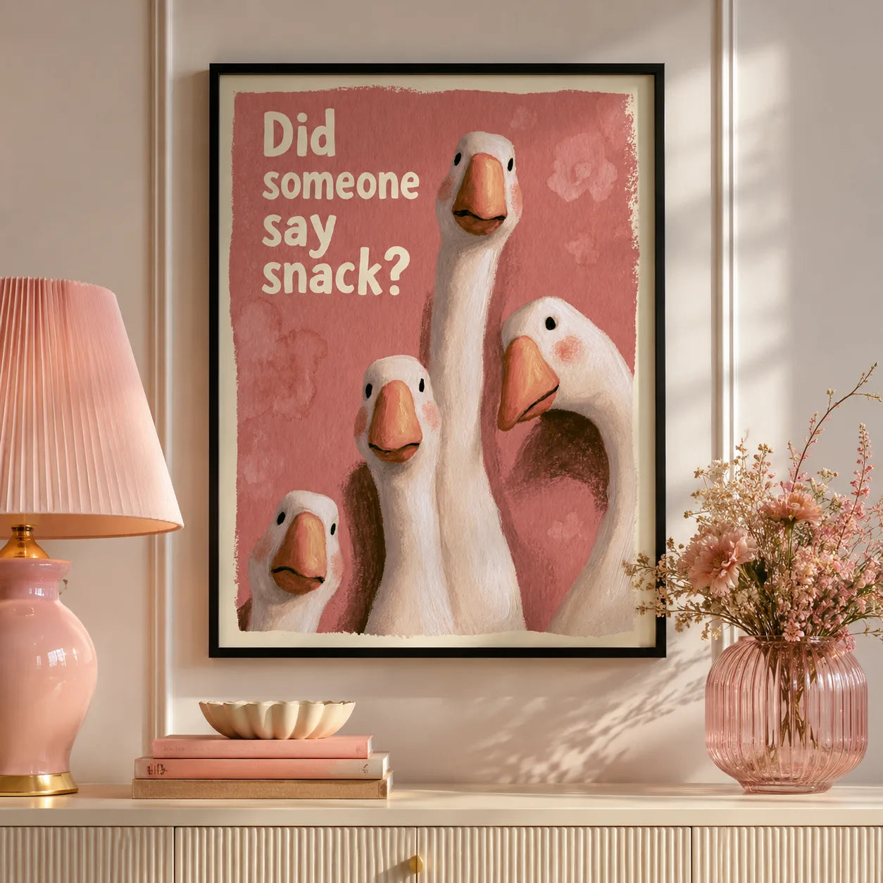 Did Someone Say Snack Goose Wall Art Decor - Wall Art Decor - in use