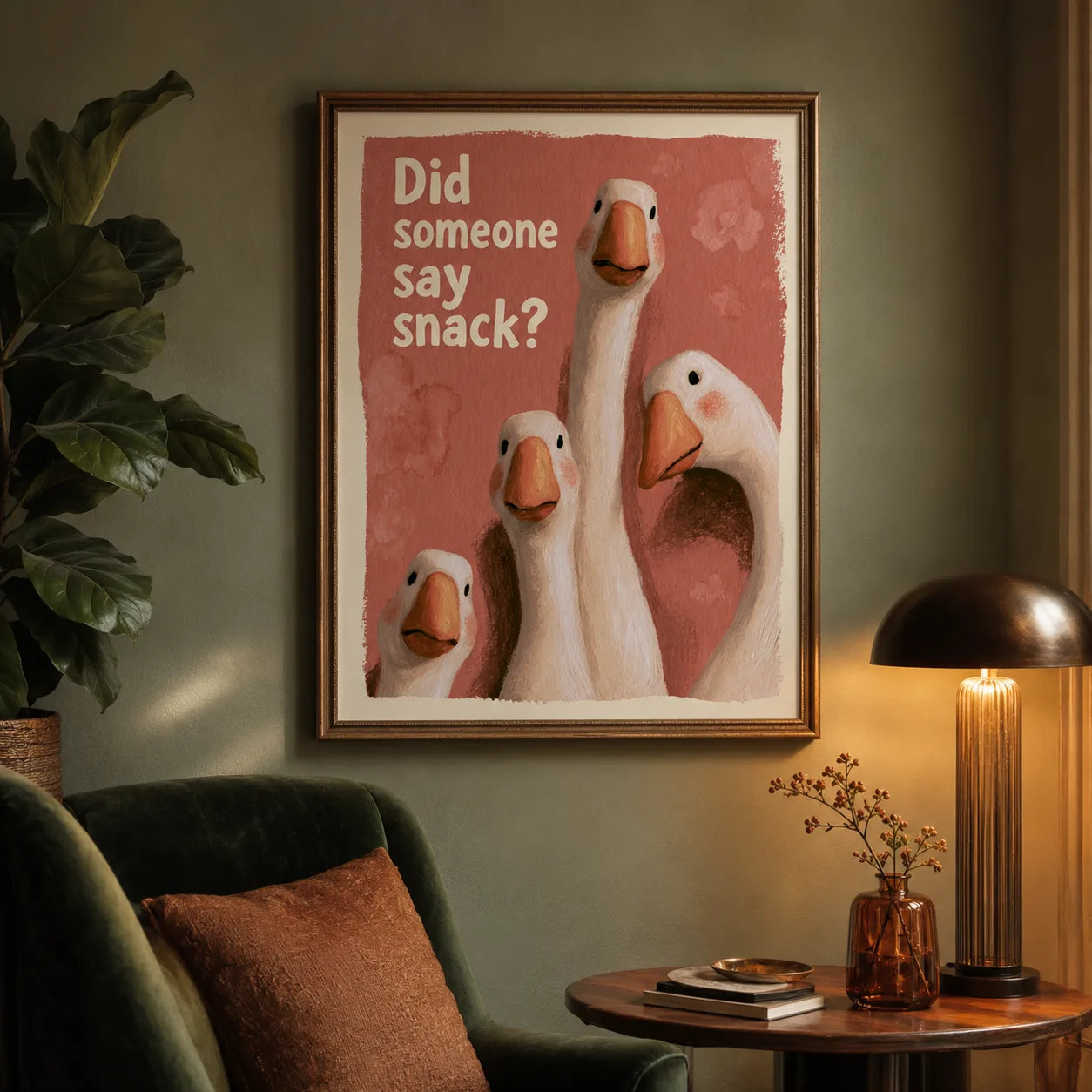Did Someone Say Snack Goose Wall Art Decor - Wall Art Decor - lifestyle