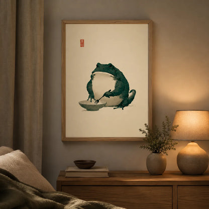 Dining Frog Watercolor Wall Art Decor - Wall Art Decor - lifestyle