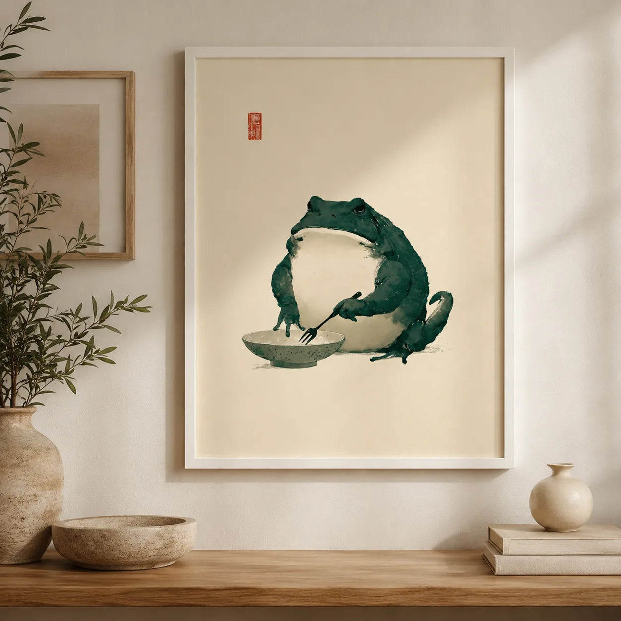 Dining Frog Watercolor Wall Art Decor - Wall Art Decor - view 11
