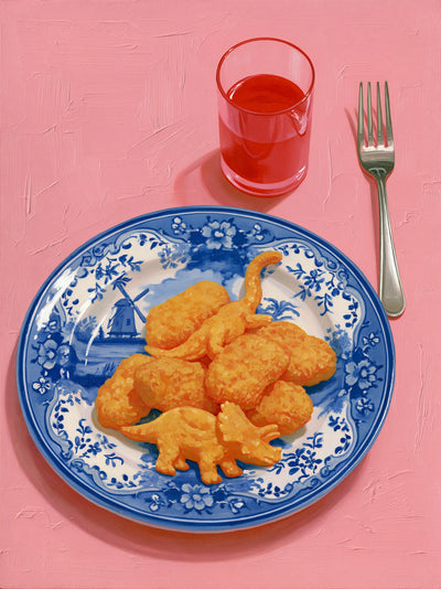 Dinosaur Chicken Nuggets Wall Art Decor