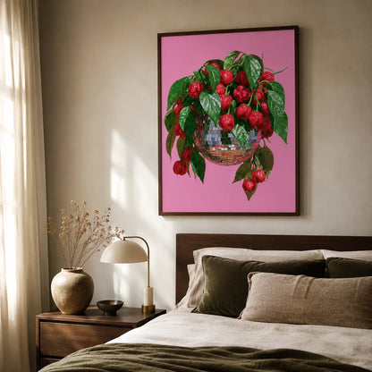 Disco Ball Chili Pepper Wall Art Decor - Wall Art Decor - alternate angle