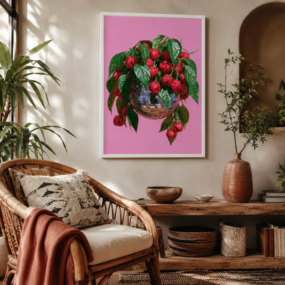 Disco Ball Chili Pepper Wall Art Decor - Wall Art Decor - in use