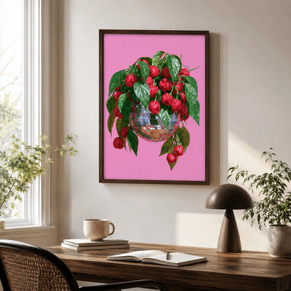 Disco Ball Chili Pepper Wall Art Decor - Wall Art Decor - styled