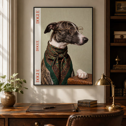 Dogue Fashion Whippet Portrait Wall Art Decor – preview 10