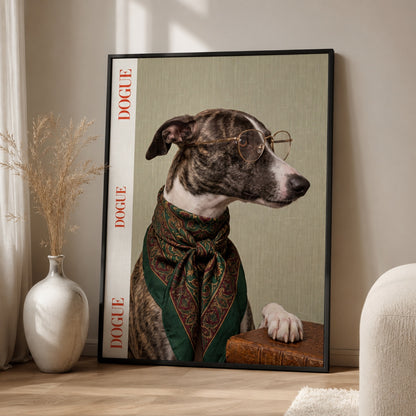 Dogue Fashion Whippet Portrait Wall Art Decor – preview 11