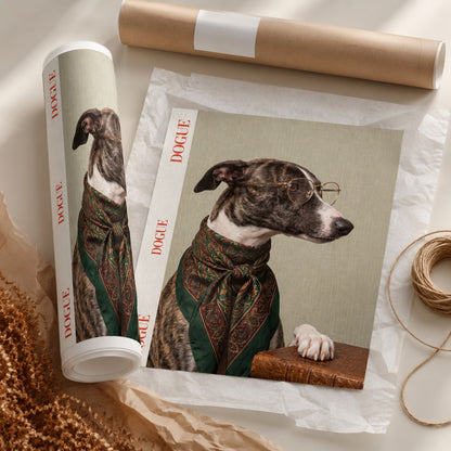 Dogue Fashion Whippet Portrait Wall Art Decor – preview 4