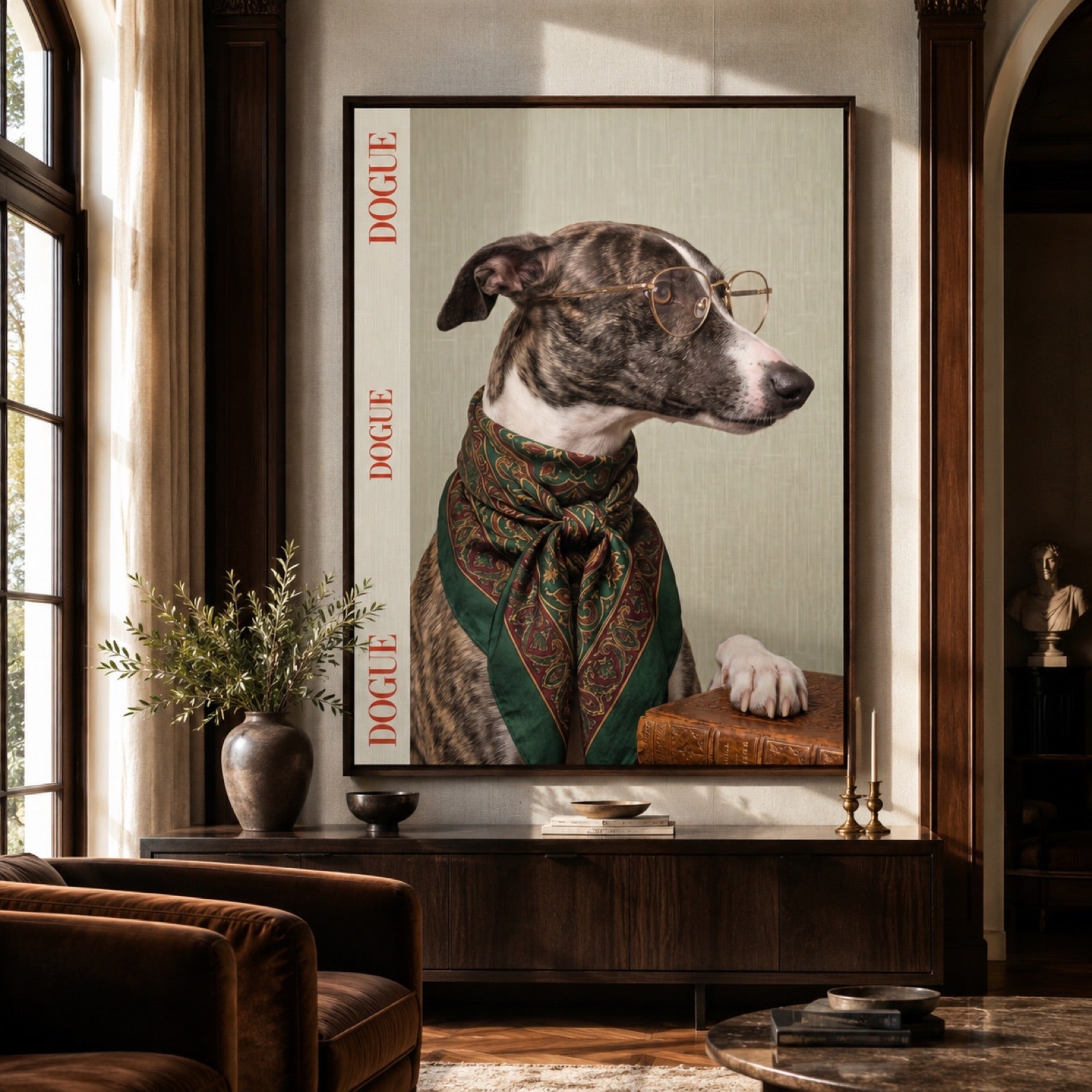 Dogue Fashion Whippet Portrait Wall Art Decor – preview 7