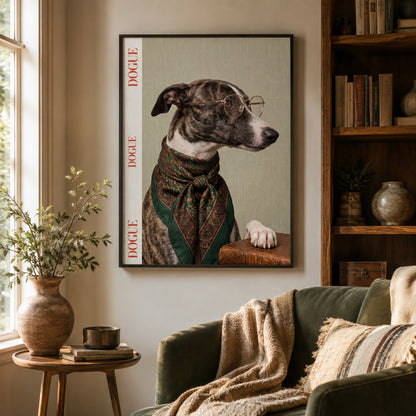 Dogue Fashion Whippet Portrait Wall Art Decor – preview 8