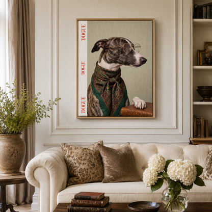 Dogue Fashion Whippet Portrait Wall Art Decor – preview 9