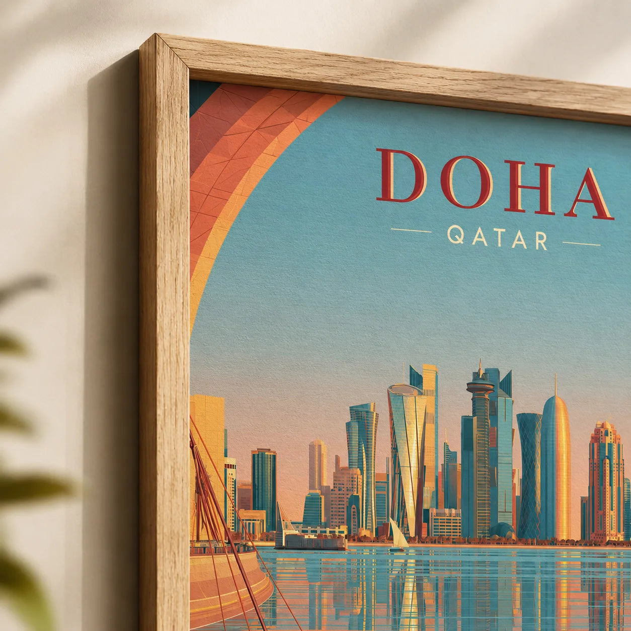 Doha Qatar Skyline Wall Art Decor - Wall Art Decor - packaging