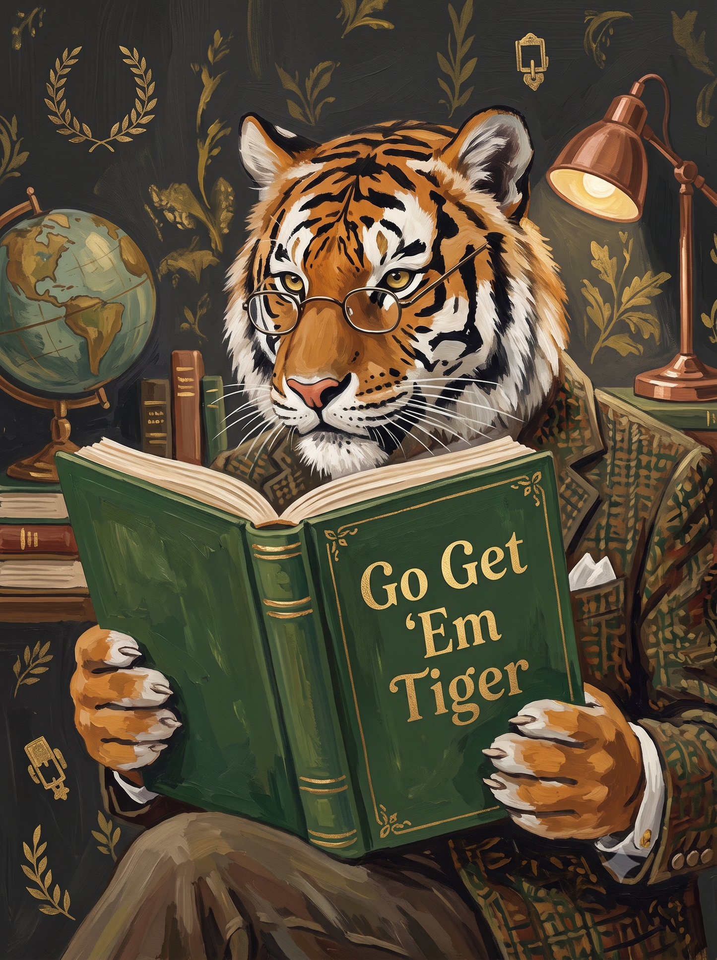 Go Get Em Tiger Dark Academia Art Print