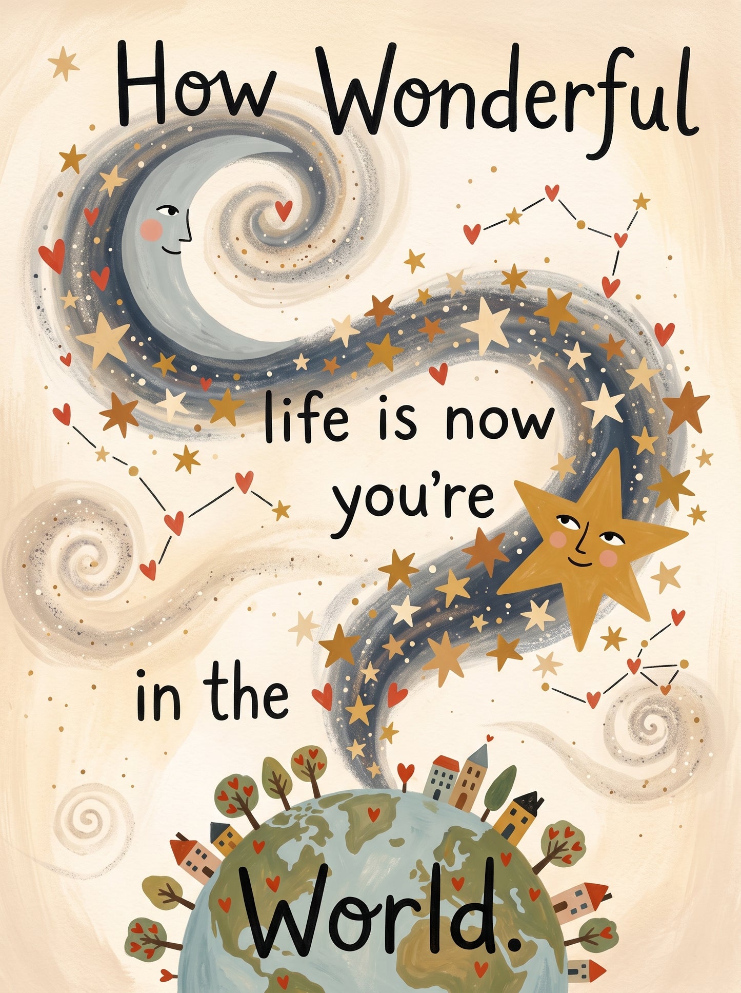 How Wonderful Life Celestial Nursery Poster