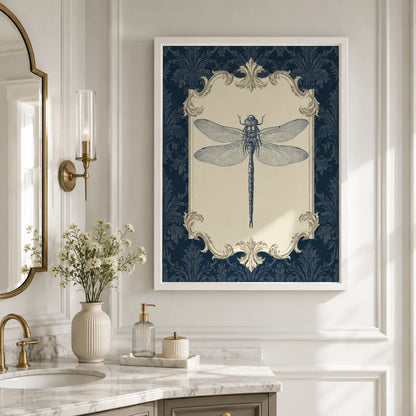 Dragonfly Victorian Engraving Wall Art Decor - Wall Art Decor - alternate angle