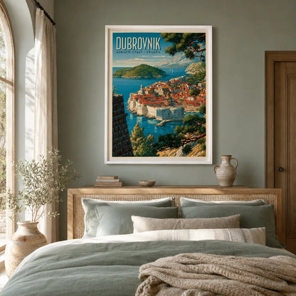 Dubrovnik Croatia Travel Wall Art Decor - Wall Art Decor - alternate angle