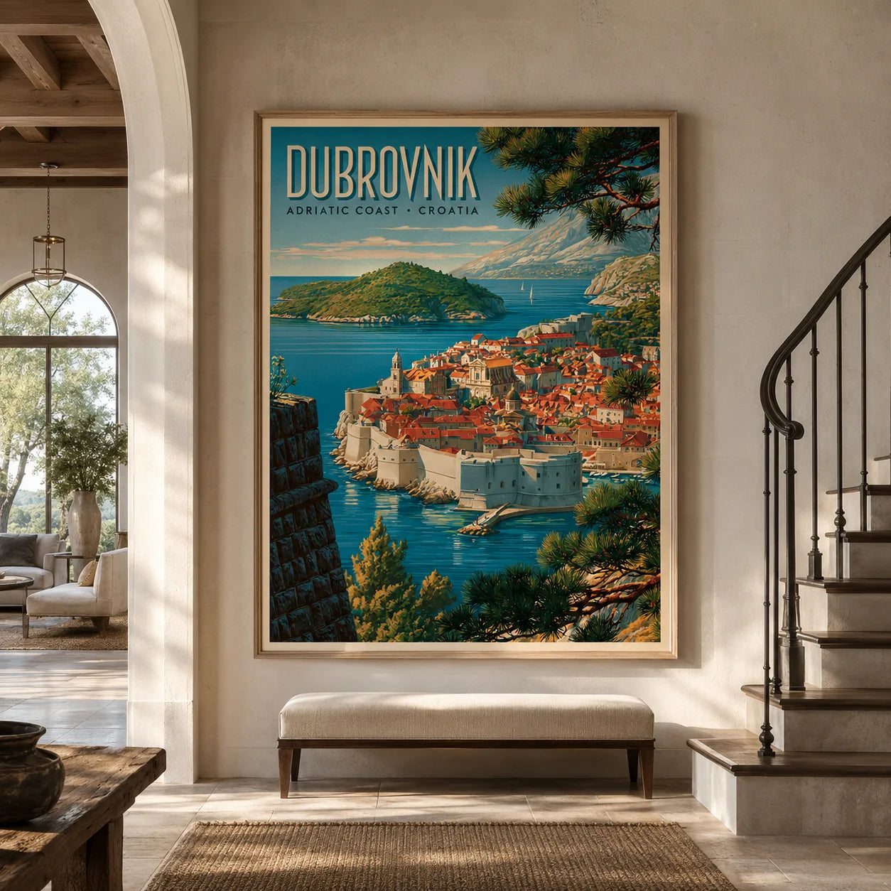 Dubrovnik Croatia Travel Wall Art Decor - Wall Art Decor - close up