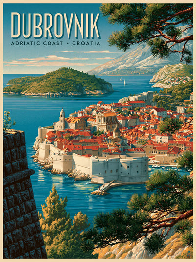 Dubrovnik Croatia Travel Wall Art Decor