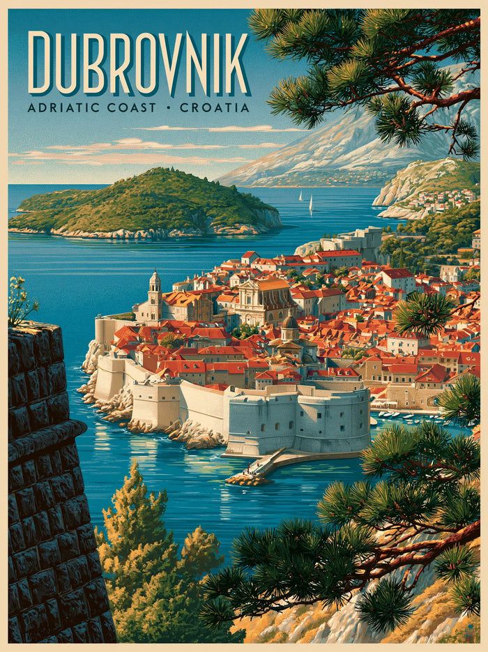 Dubrovnik Croatia Travel Wall Art Decor