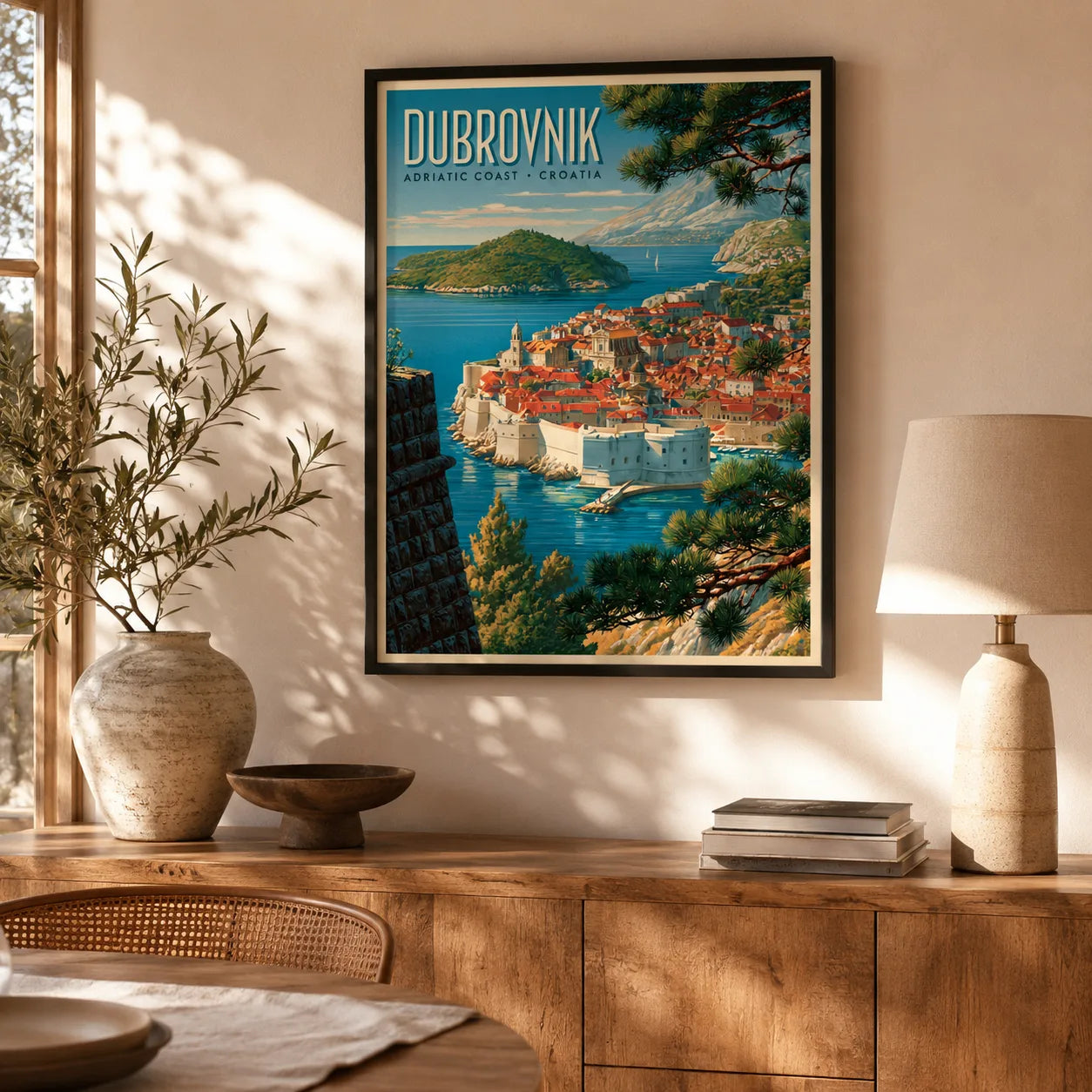 Dubrovnik Croatia Travel Wall Art Decor - Wall Art Decor - in use