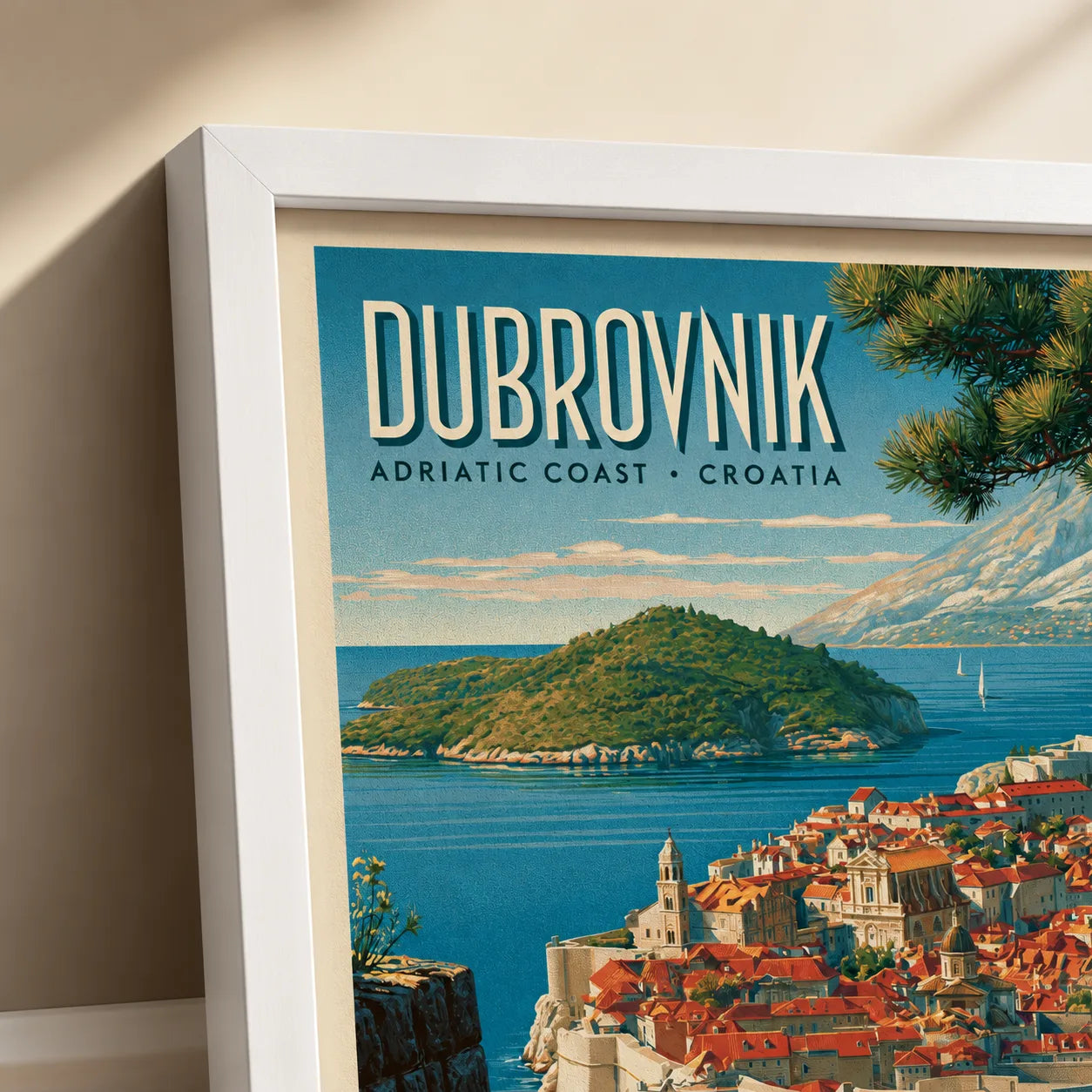 Dubrovnik Croatia Travel Wall Art Decor - Wall Art Decor - packaging