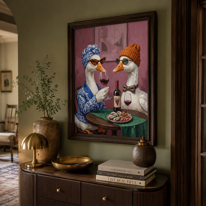 Ducks Wine Date Whimsical Wall Art Decor – preview 10