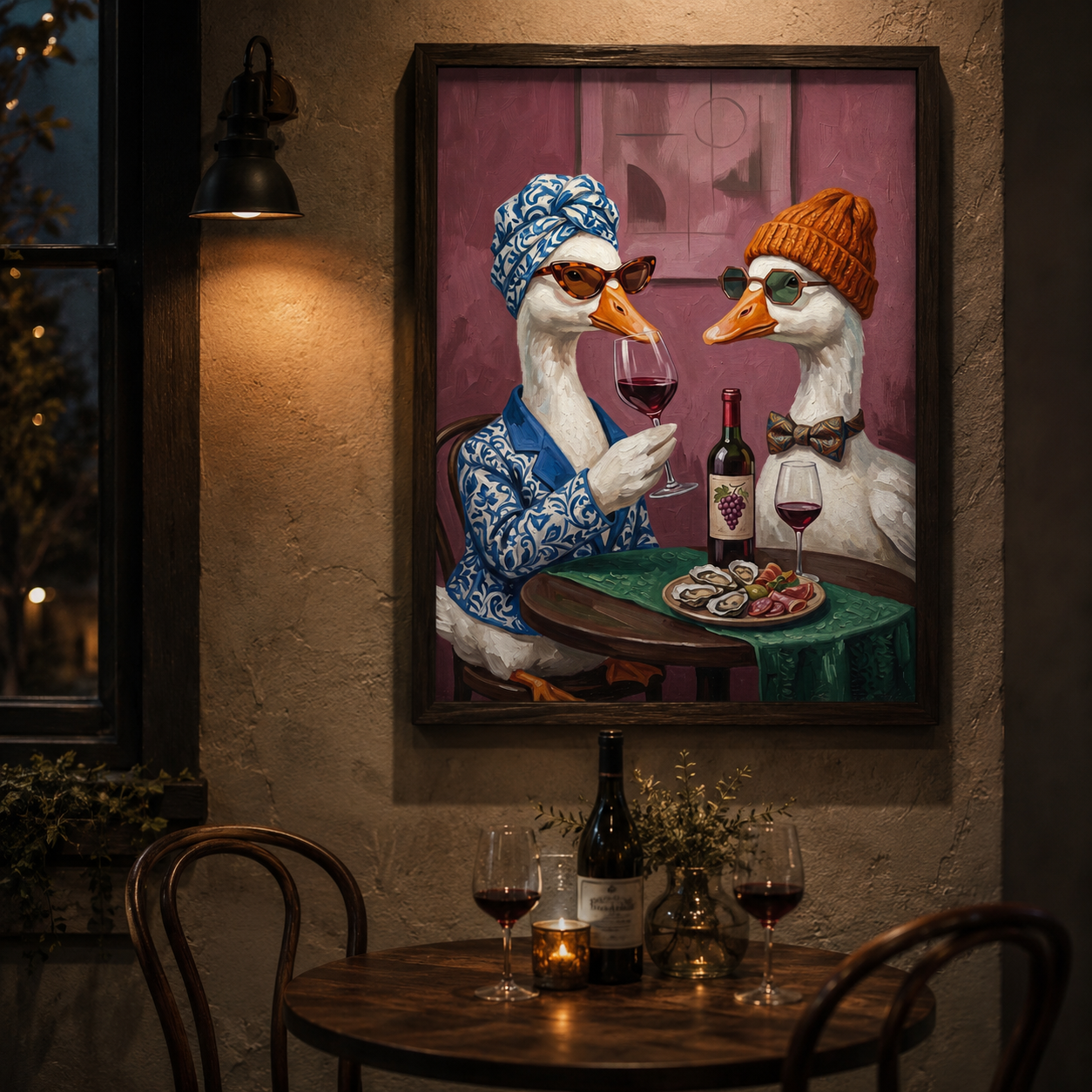 Ducks Wine Date Whimsical Wall Art Decor – preview 11