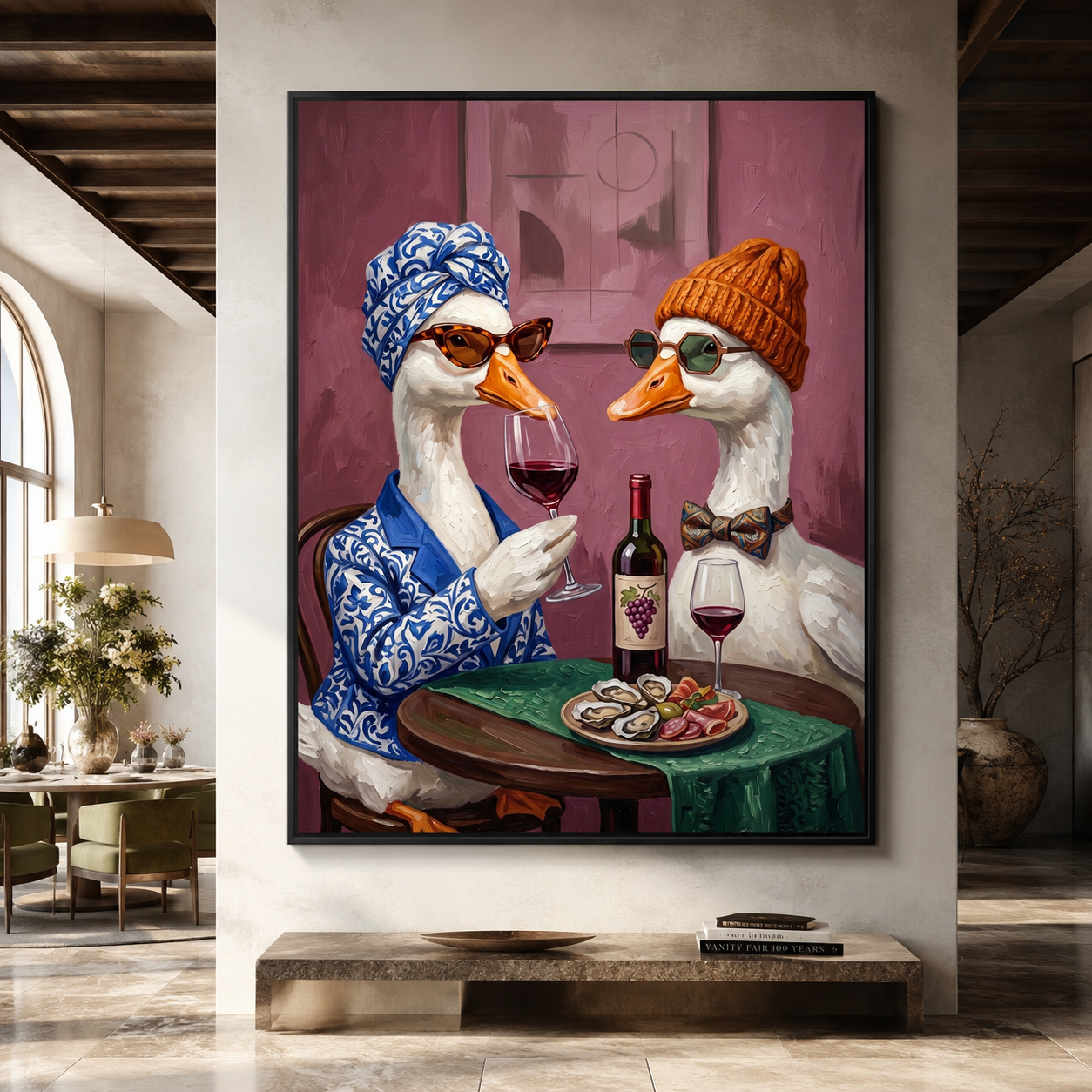 Ducks Wine Date Whimsical Wall Art Decor – preview 6