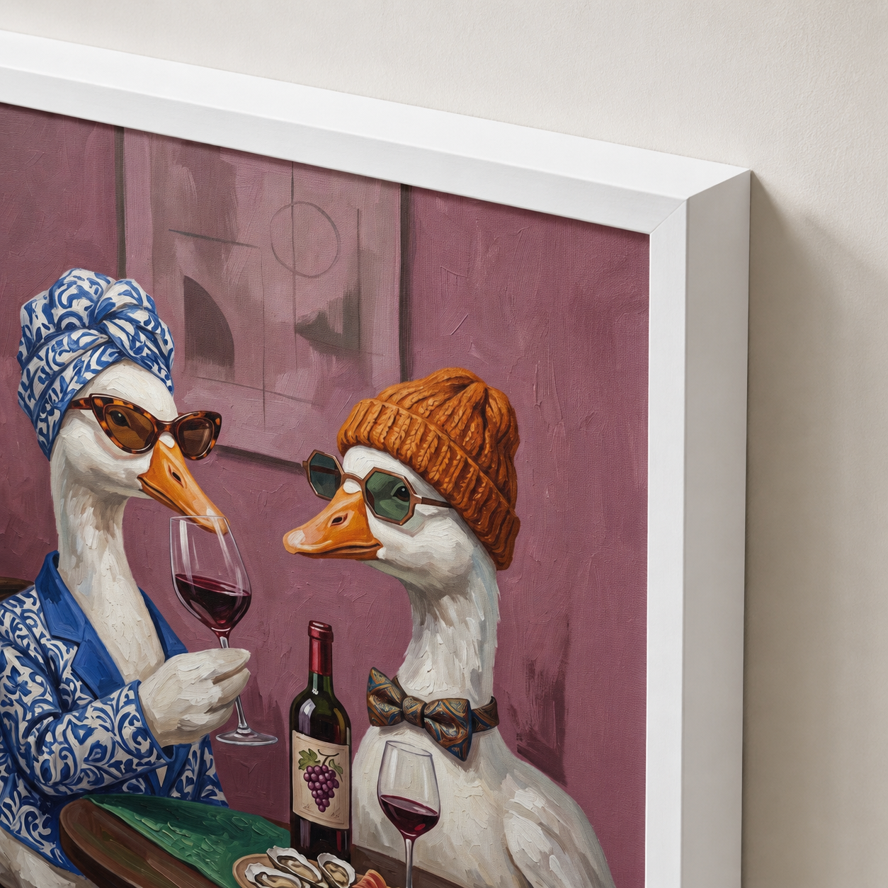 Ducks Wine Date Whimsical Wall Art Decor – preview 8