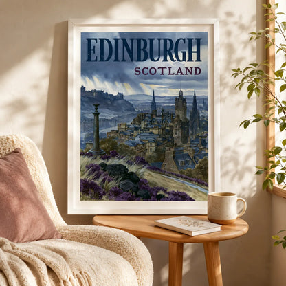 Edinburgh Scotland Travel Wall Art Decor - Wall Art Decor - in use