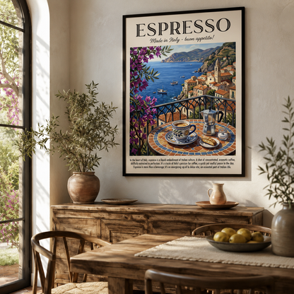 Espresso Italy Vintage Coffee Travel Wall Art Decor – preview 4