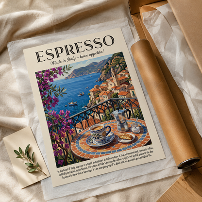 Espresso Italy Vintage Coffee Travel Wall Art Decor – preview 9