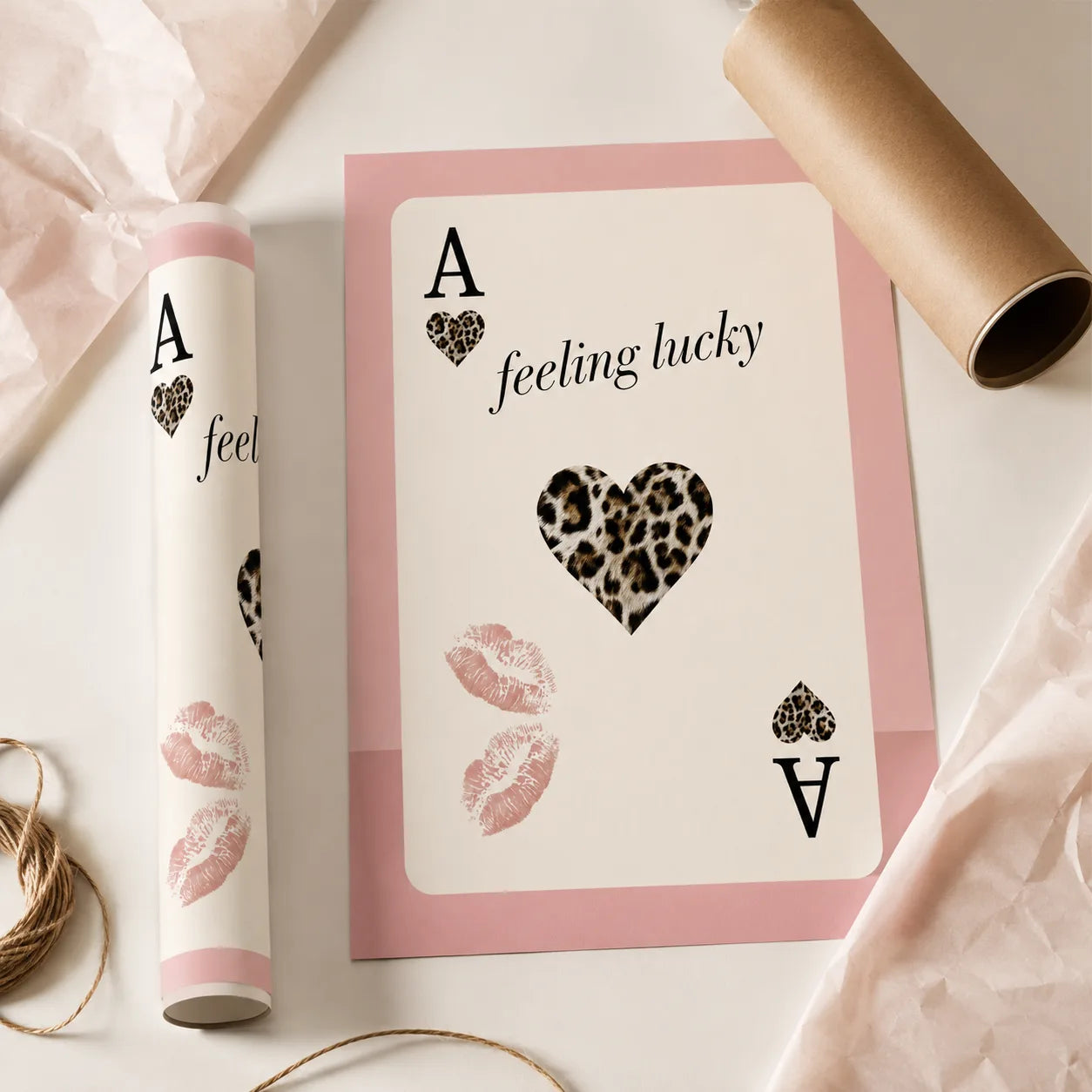Feeling Lucky Leopard Heart Wall Art Decor - Wall Art Decor - back view