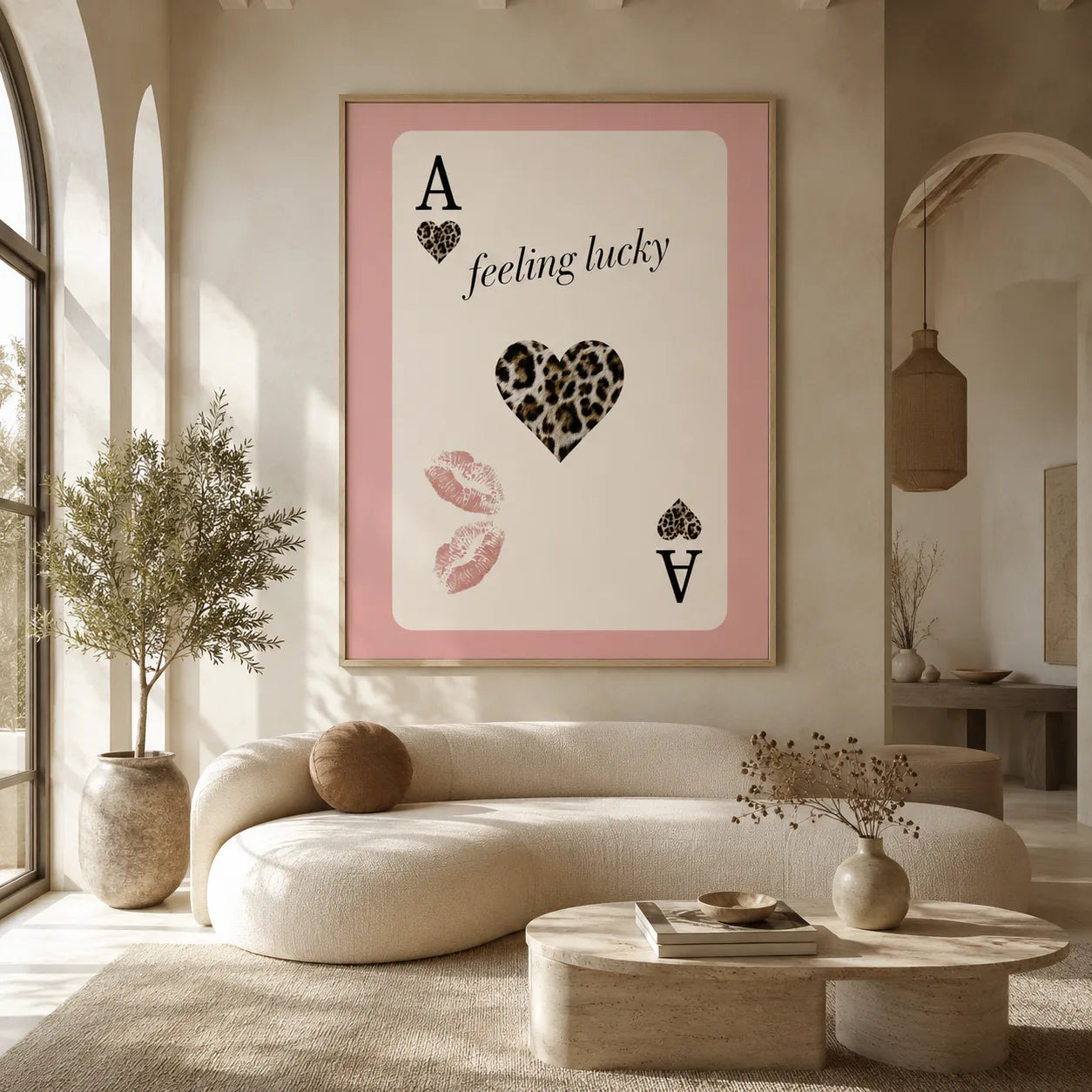 Feeling Lucky Leopard Heart Wall Art Decor - Wall Art Decor - close up