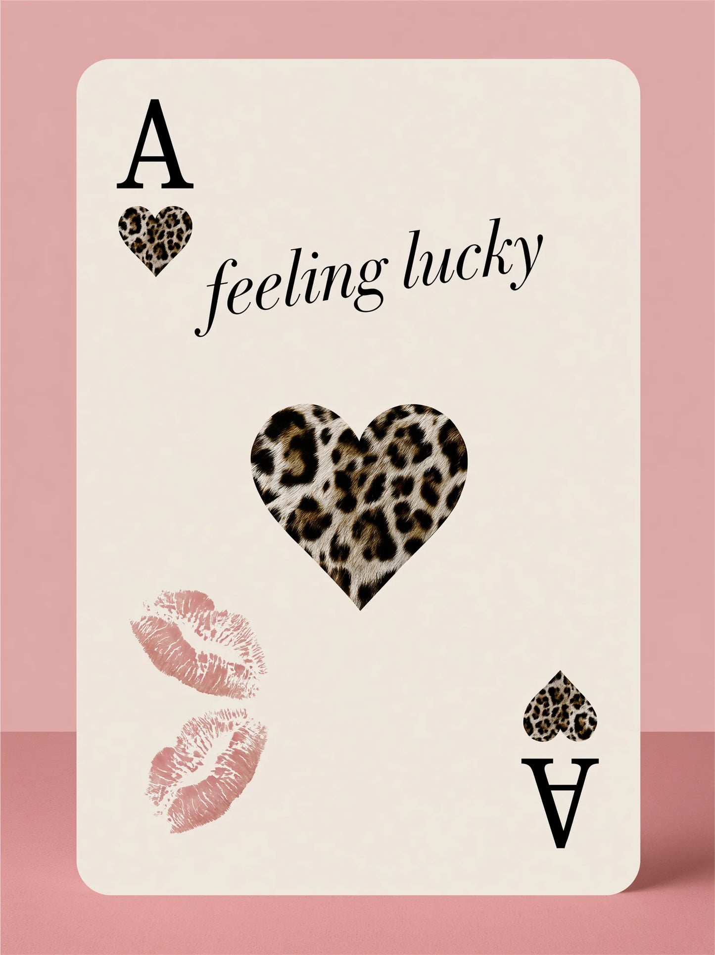 Feeling Lucky Leopard Heart Wall Art Decor - Wall Art Decor - front view