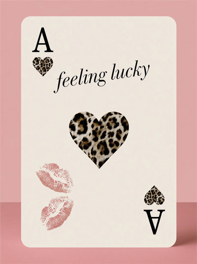 Feeling Lucky Leopard Heart Wall Art Decor