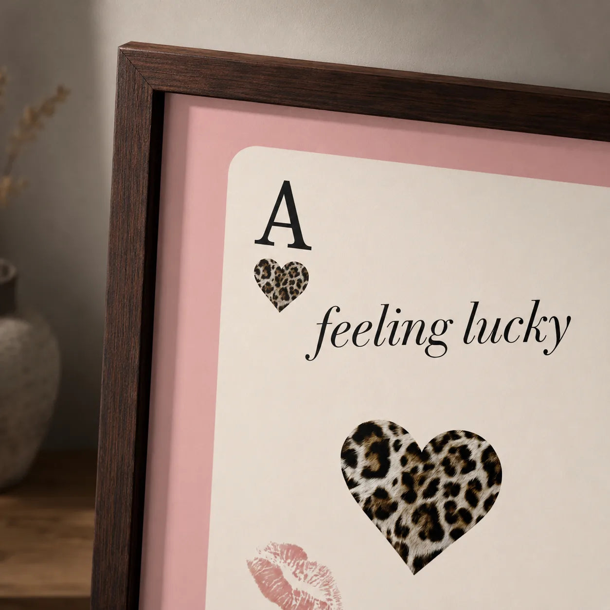 Feeling Lucky Leopard Heart Wall Art Decor - Wall Art Decor - packaging
